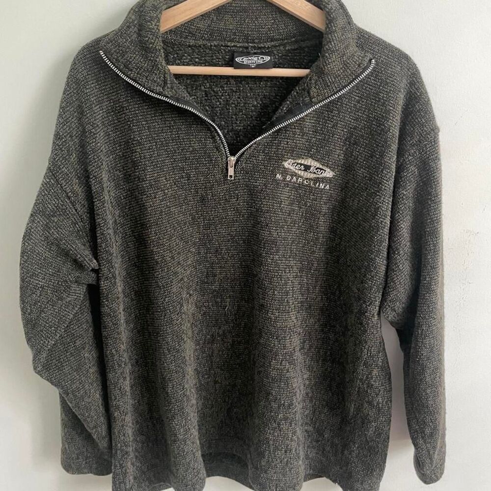Exist Men's Grey and Green Sweatshirt
